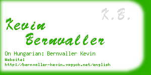 kevin bernvaller business card